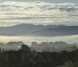 View of Ulgii early morning.